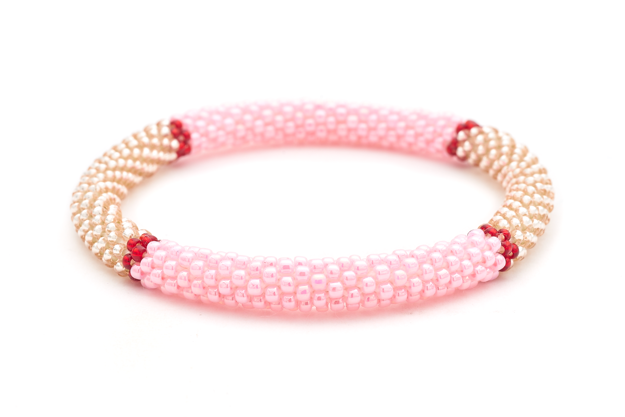 Sashka Co. Extended 8" Bracelet Pink / Rose Gold / Red Rosé Kisses Bracelet - Extended 8"