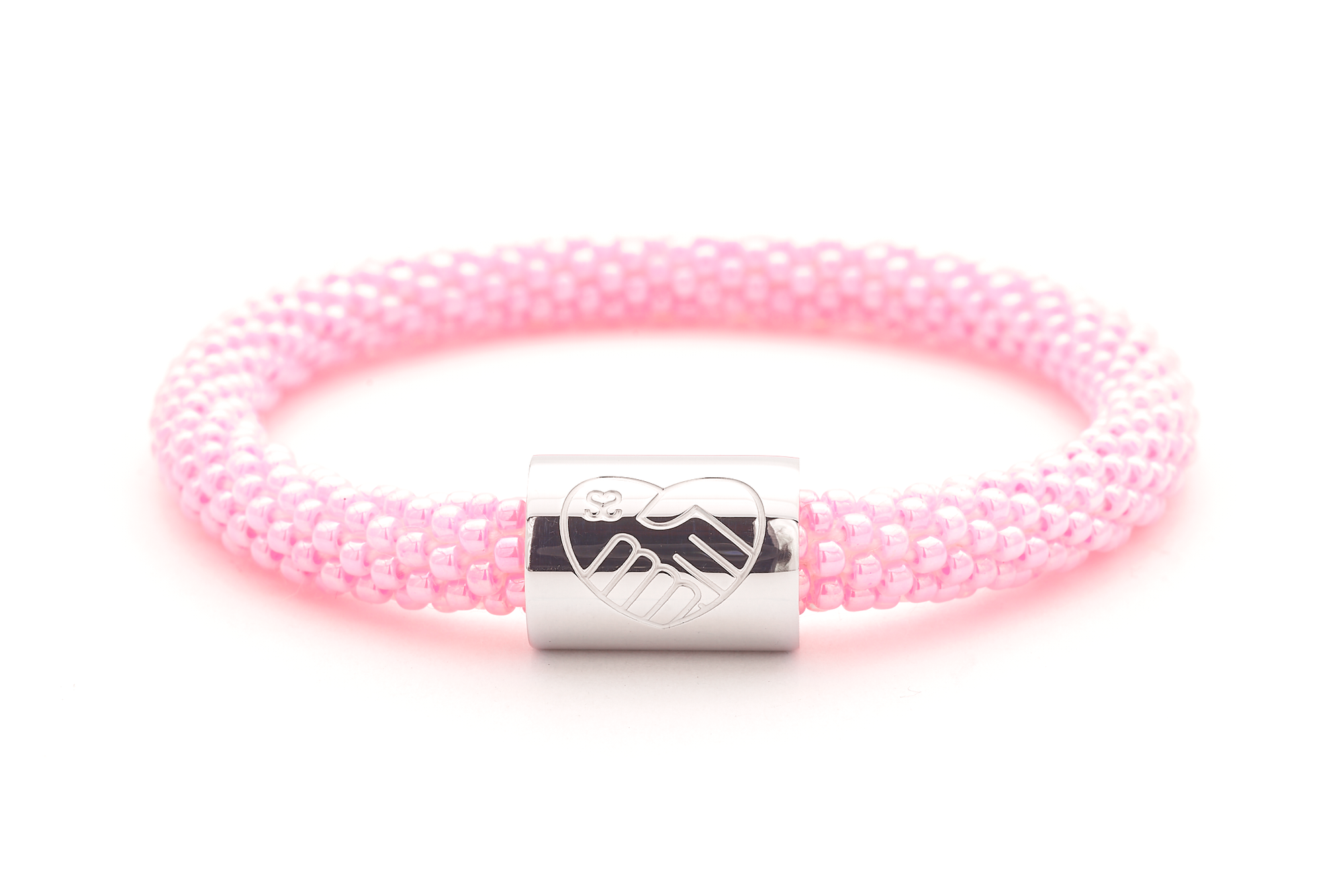 Sashka Co. Extended 8" Bracelet Pink / w Silver Charm Sister Charm Bracelet - Extended 8"