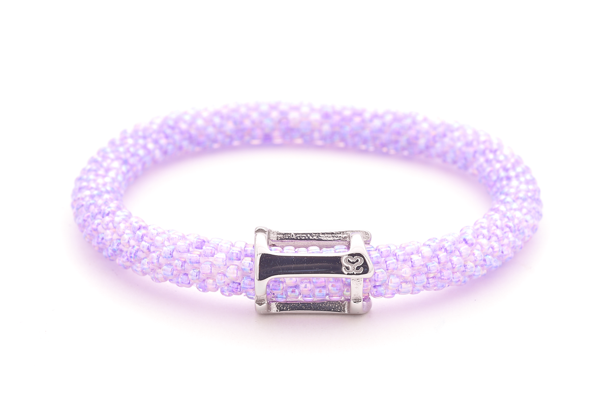 Sashka Co. Extended 8" Bracelet Purple / W Silver Charm 111 Angel Charm Bracelet - Extended 8"
