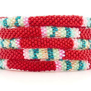 Sashka Co. Extended 8" Bracelet Red / Pink / Rose Gold / Teal / Light Green Merry Bracelet - Extended 8"