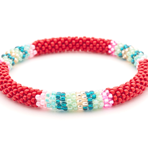 Sashka Co. Extended 8" Bracelet Red / Pink / Rose Gold / Teal / Light Green Merry Bracelet - Extended 8"