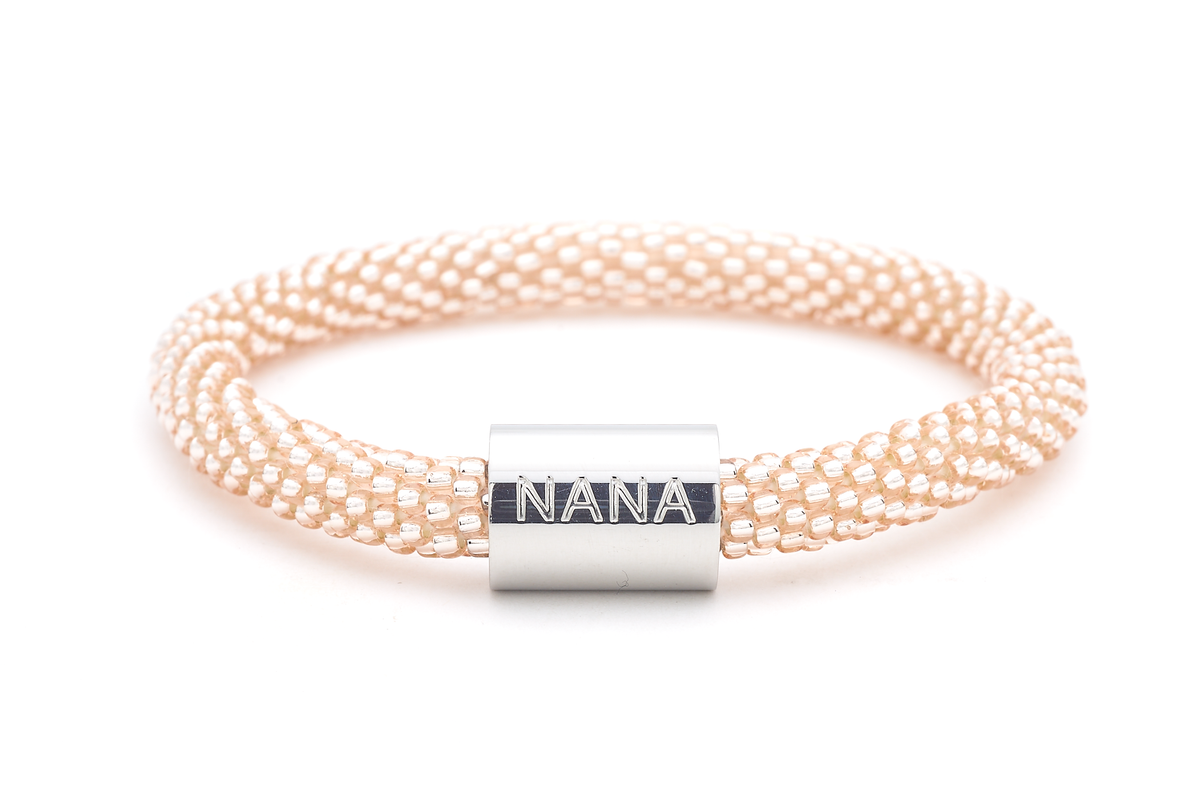 Sashka Co. Extended 8" Bracelet Rose Gold w/ Silver NANA Charm Nana Charm Bracelet -Extended 8"