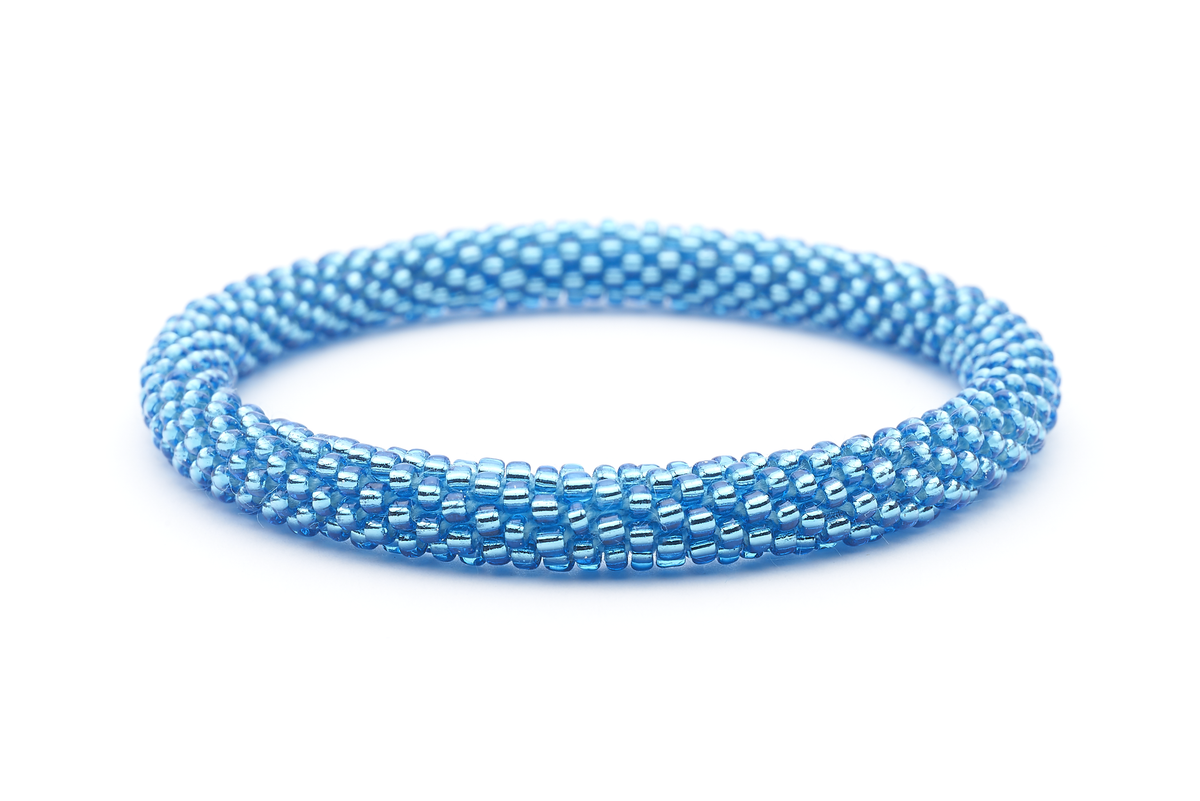 Sashka Co. Extended 8" Bracelet Solid Blue Oceanic Gleam Bracelet - Extended 8"