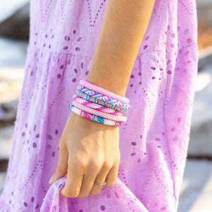 Sashka Co. Extended 8" Bracelet Solid Pink Sugar Sweet Bracelet - Extended 8"