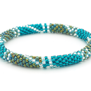 Sashka Co. Extended 8" Bracelet Teal / Clear / Iridescent Green Enchanted Lagoon Bracelet - Extended 8"