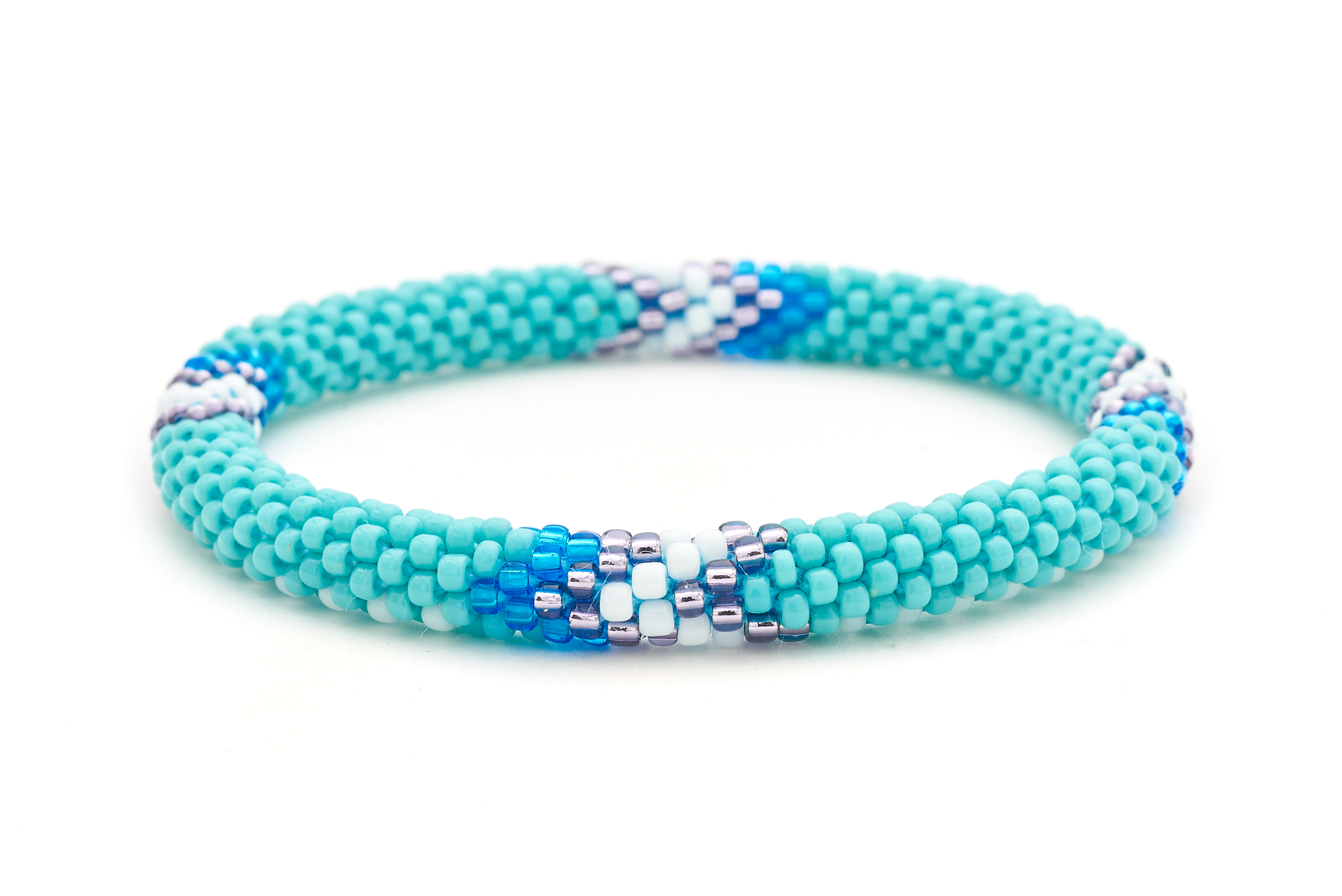 Sashka Co. Extended 8" Bracelet Turquoise / Blue / Purple / White Beach Chic Bracelet - Extended 8"