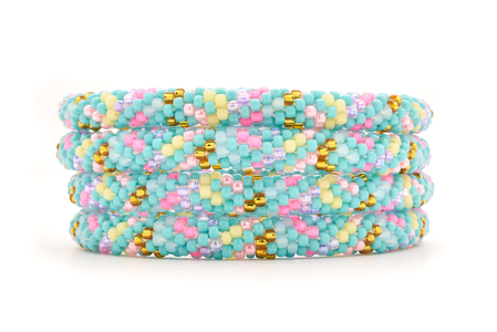 Sashka Co. Extended 8" Bracelet Turquoise / Pink / Yellow / Gold Turquoise Treasure Bracelet - Extended 8"