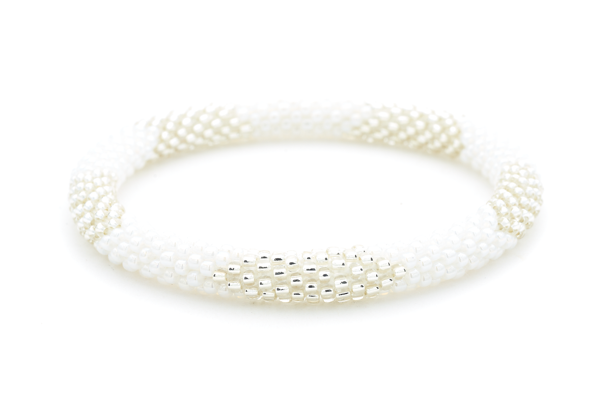 Sashka Co. Extended 8" Bracelet White/Clear Snow White Bracelet - Extended 8"