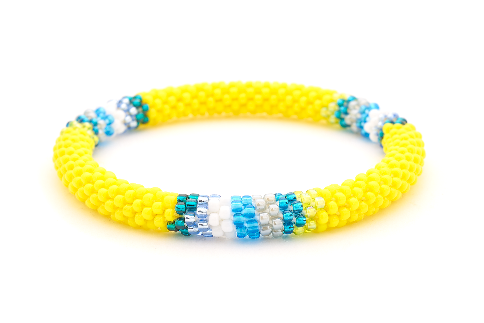 Sashka Co. Extended 8" Bracelet Yellow / Teal / Blue / White / Gray Sunny Shores Bracelet - Extended 8"