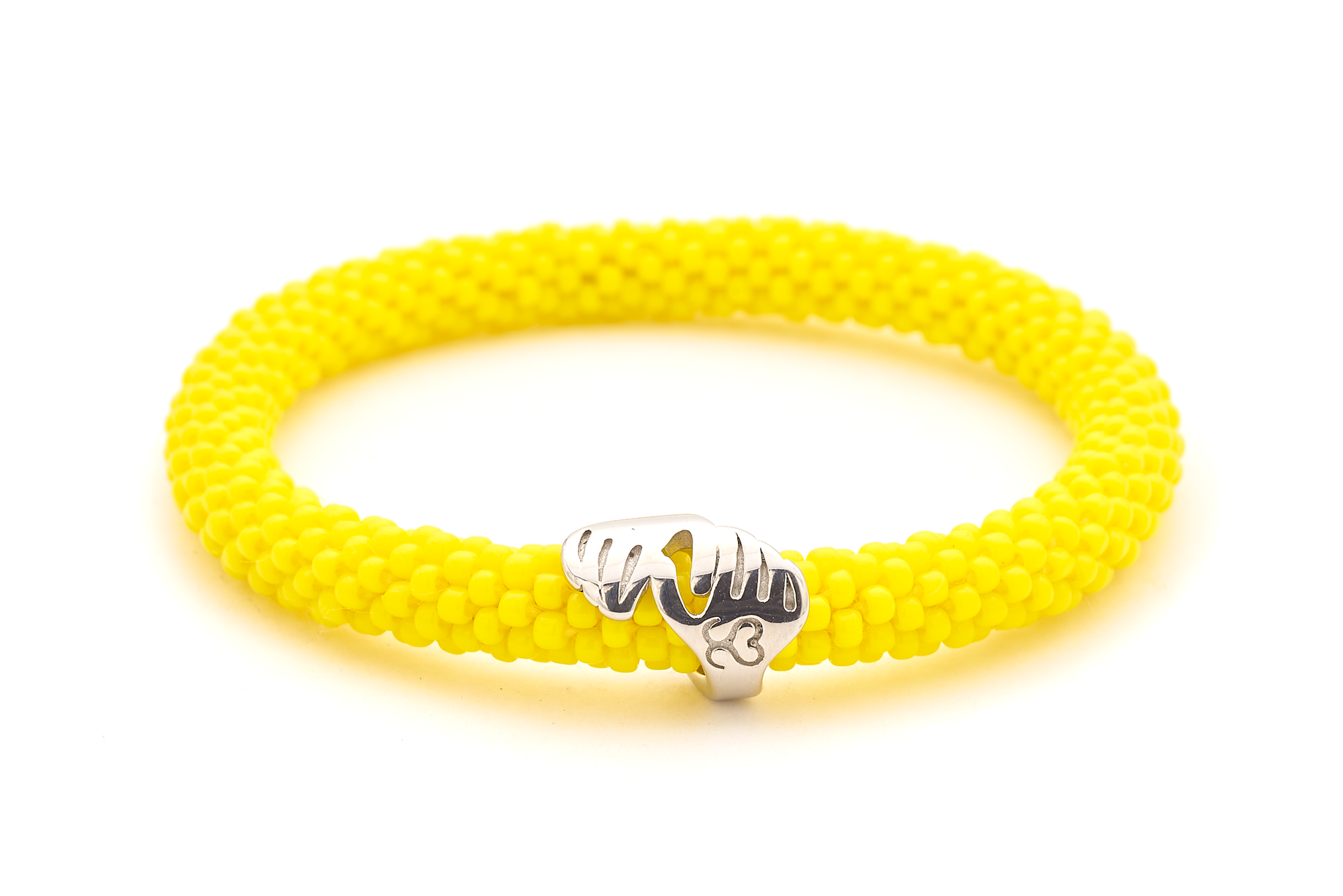 Sashka Co. Extended 8" Bracelet Yellow / w Silver Charm Friendship Charm Bracelet - Extended 8"