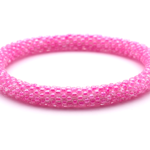 Sashka Co. Glass Bead Anklet Pink Beach  | Glass Bead Anklet