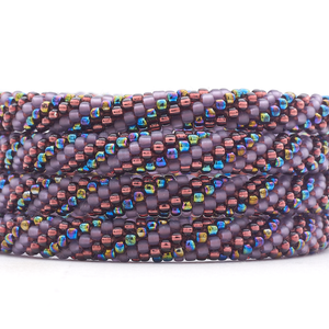 Sashka Co. Glass Bead Anklet Plum / Matte Purple / Iridescent Special Limited Anklet