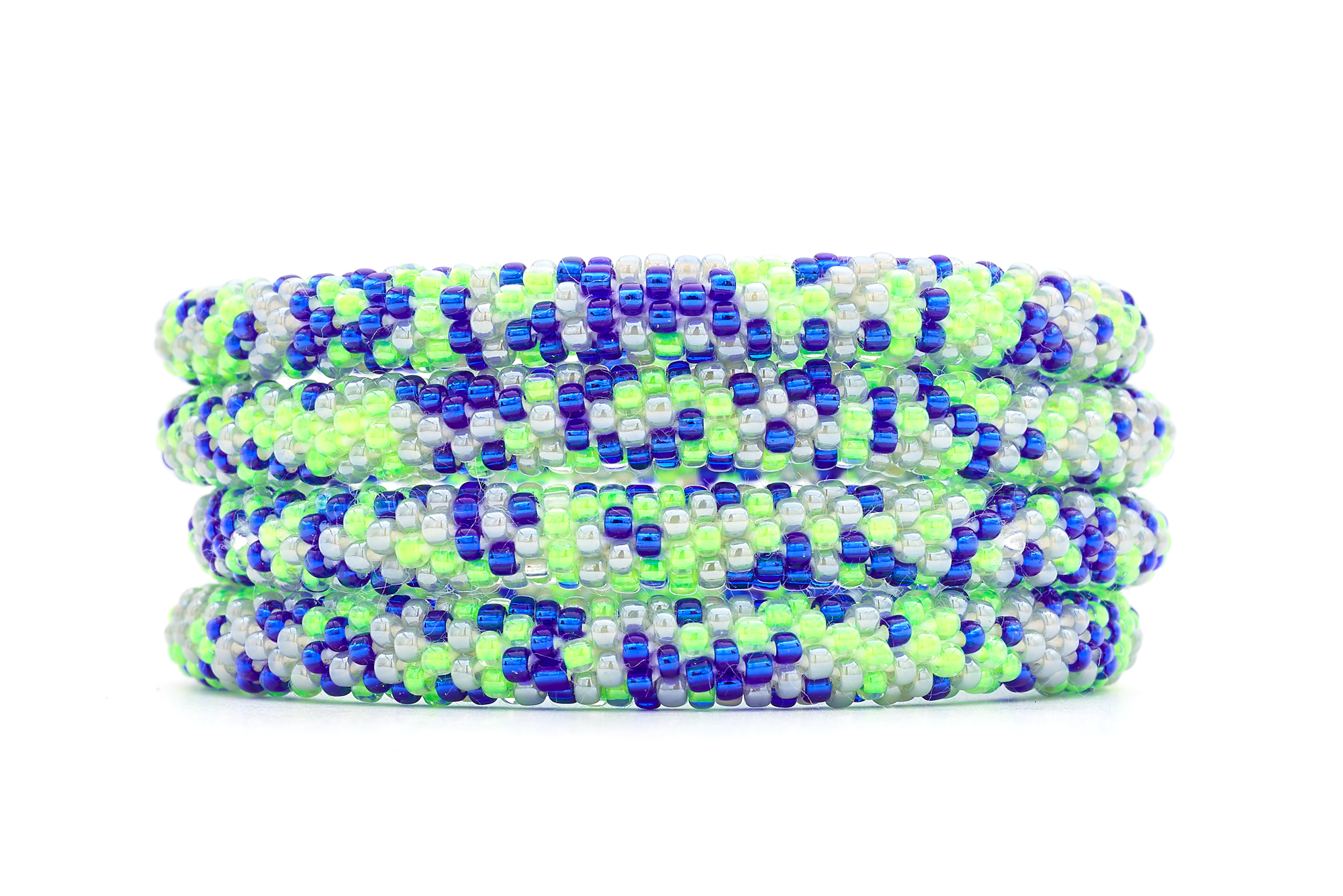 Sashka Co. Glass Bead Bracelet Blue / Green / Gray Seattle Skyline Bracelet