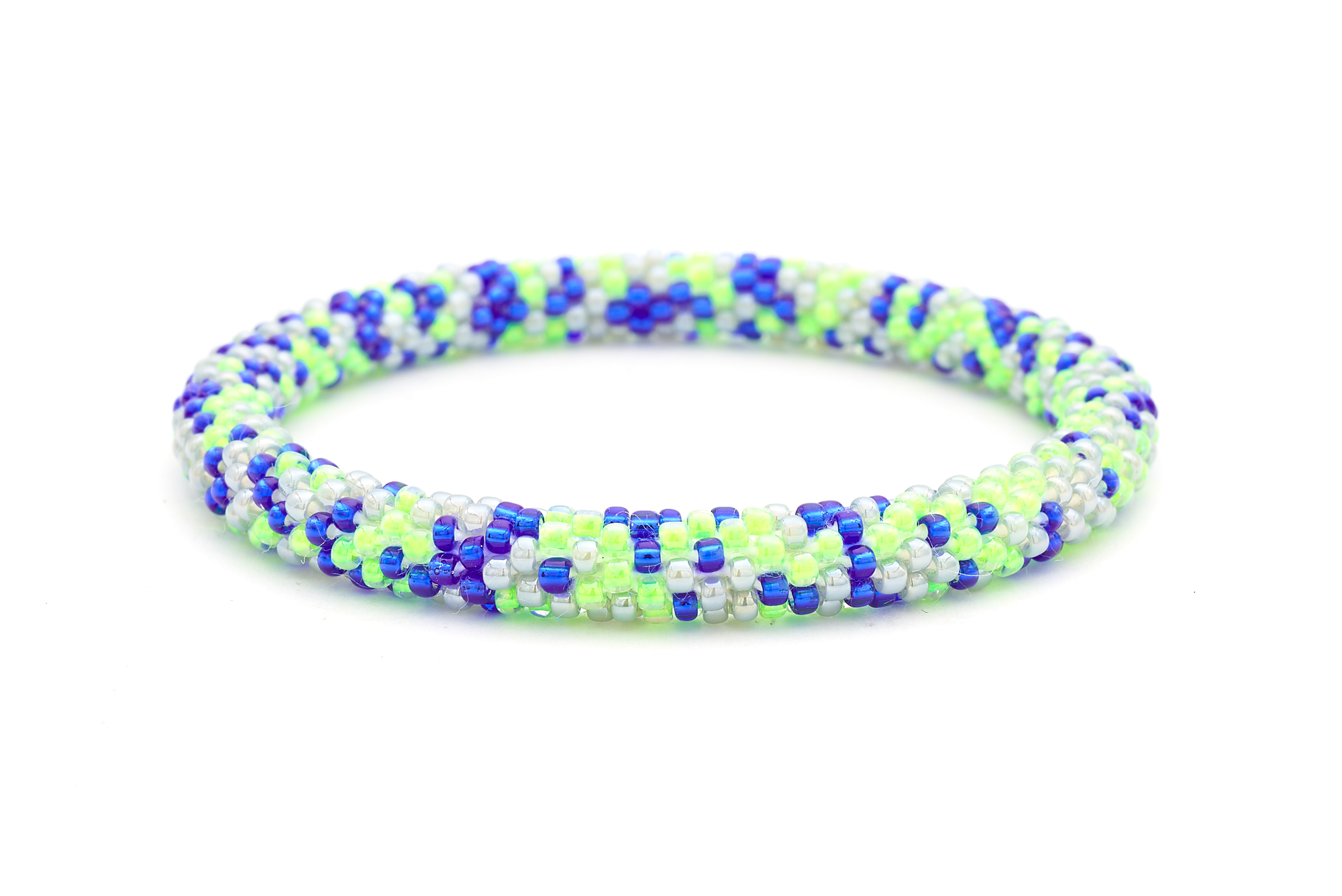 Sashka Co. Glass Bead Bracelet Blue / Green / Gray Seattle Skyline Bracelet