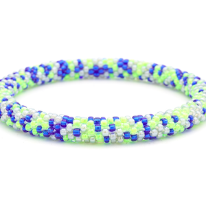 Sashka Co. Glass Bead Bracelet Blue / Green / Gray Seattle Skyline Bracelet
