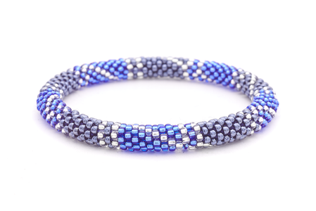 Sashka Co. Glass Bead Bracelet Blue / Silver Echo Bracelet