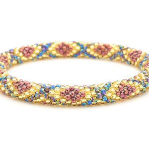 Sashka Co. Glass Bead Bracelet Champagne Gold / Brown / Iridescent Harvest Jewel Bracelet