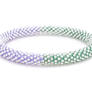 Sashka Co. Glass Bead Bracelet Clear with Purple Thread / Clear with Green Thread Enchanted Glimmer Bracelet