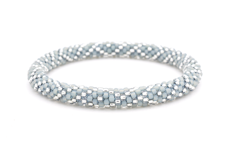 Sashka Co. Glass Bead Bracelet Matte Gray / Clear Radiant Reflections Bracelet