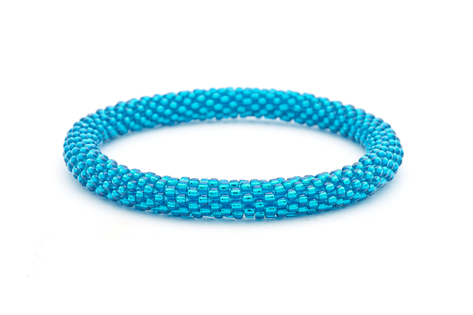 Sashka Co. Glass Bead Bracelet none Upload (Solid Teal)