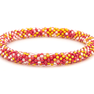 Sashka Co. Glass Bead Bracelet Red / Gold / Clear Garnet Glory Bracelet