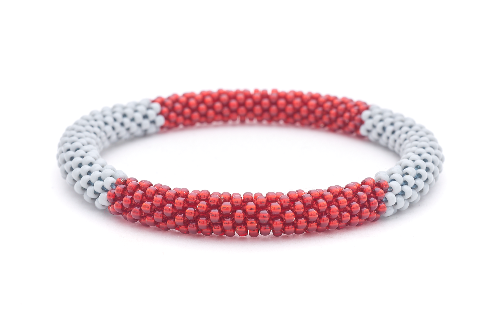 Sashka Co. Glass Bead Bracelet Scarlet / Gray Scarlet and Gray Bracelet