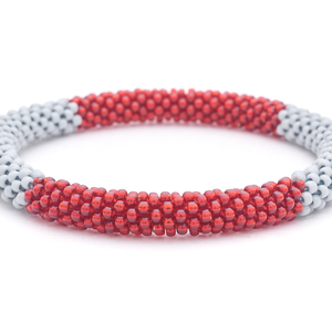 Sashka Co. Glass Bead Bracelet Scarlet / Gray Scarlet and Gray Bracelet
