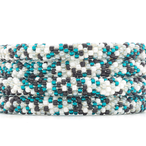 Sashka Co. Glass Bead Bracelet Teal / Black / White / Gray Liberty Lights Bracelet