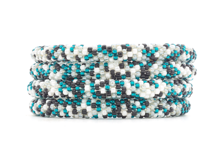 Sashka Co. Glass Bead Bracelet Teal / Black / White / Gray Liberty Lights Bracelet