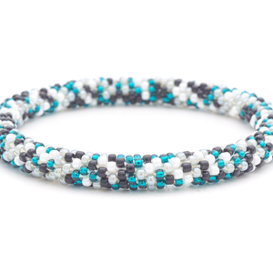 Sashka Co. Glass Bead Bracelet Teal / Black / White / Gray Liberty Lights Bracelet