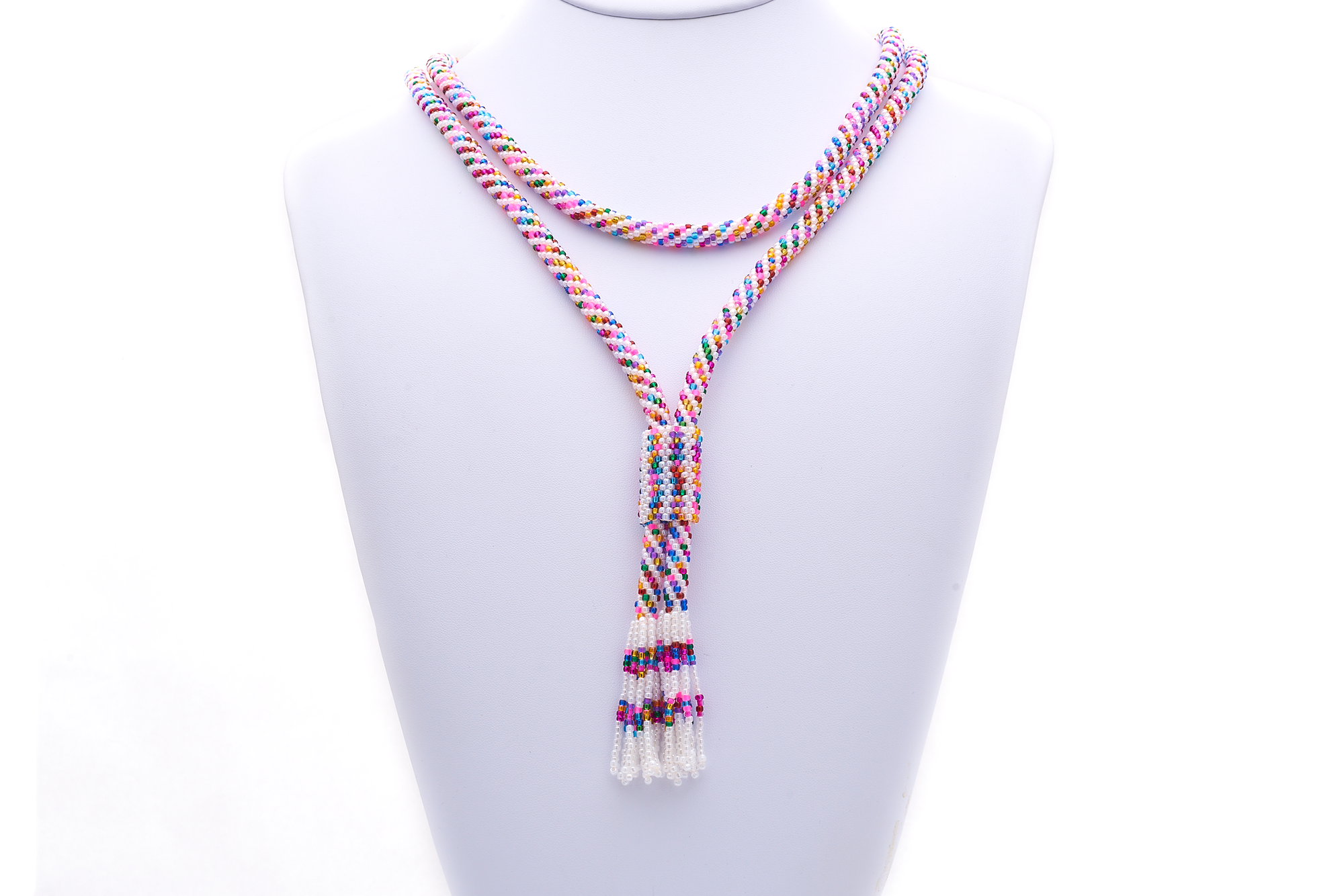 Sashka Co. Glass Bead Necklace Mixed Candy Wrap Necklace