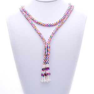 Sashka Co. Glass Bead Necklace Mixed Candy Wrap Necklace