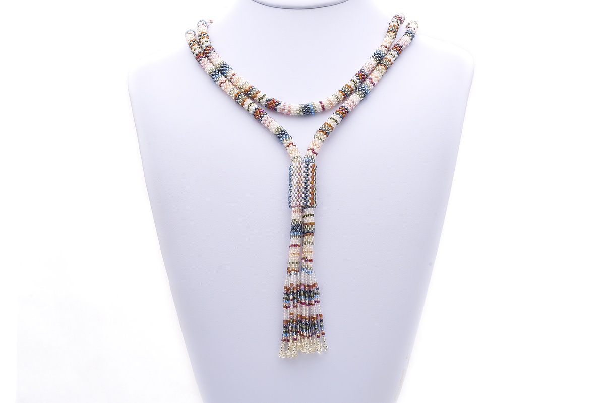 Sashka Co. Glass Bead Necklace Mixed Vogue Necklace