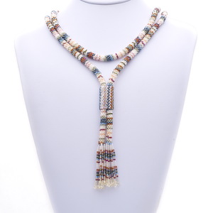 Sashka Co. Glass Bead Necklace Mixed Vogue Necklace