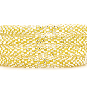 Sashka Co. Kids Bracelet Clear Bead w/ Yellow Thread Yellow Diamond Sparkle Bracelet - Kids