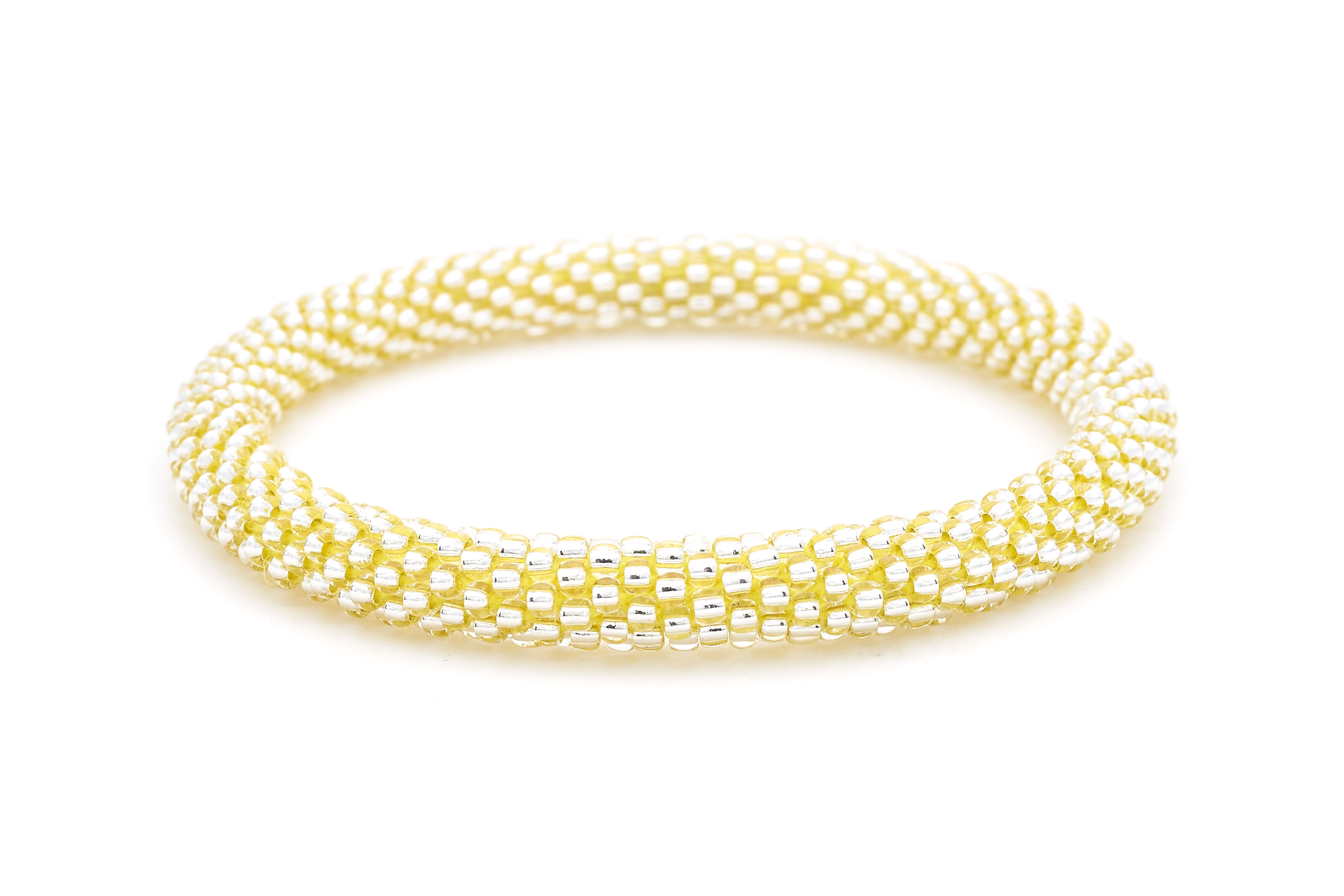 Sashka Co. Kids Bracelet Clear Bead w/ Yellow Thread Yellow Diamond Sparkle Bracelet - Kids