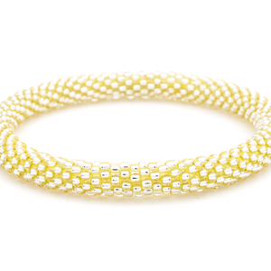 Sashka Co. Kids Bracelet Clear Bead w/ Yellow Thread Yellow Diamond Sparkle Bracelet - Kids