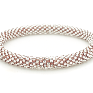 Sashka Co. Kids Bracelet Clear Bead with Brown Thread Brown Diamond Sparkle Bracelet - Kids