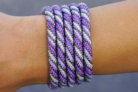 Sashka Co. Kids Bracelet Purple / Silver Purple Girl Bracelet - Kids