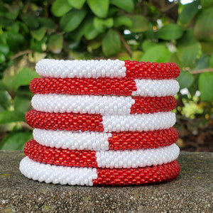 Sashka Co. Kids Bracelet Red / White Christmas Bracelet - Kids