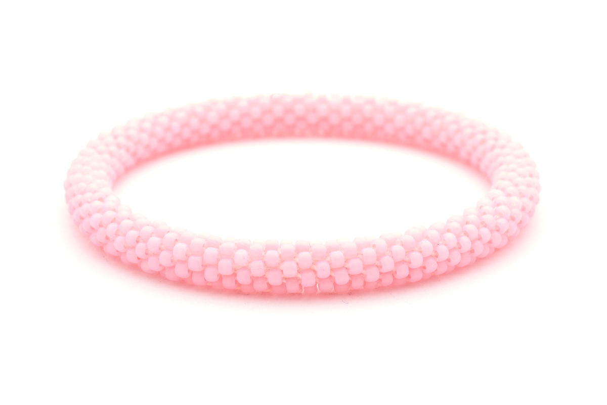 Sashka Co. Kids Bracelet Solid Matte Light Pink Seashell Pink Bracelet - Kids