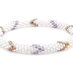Handmade glass bead bracelet from Nepal, featuring a roll design. Also known as a beaded bracelet, seed bead bracelet, beach glass bracelet, or sea glass bracelet
