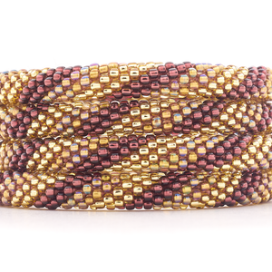 Handmade glass bead bracelet from Nepal, featuring a roll design. Also known as a beaded bracelet, seed bead bracelet, beach glass bracelet, or sea glass bracelet