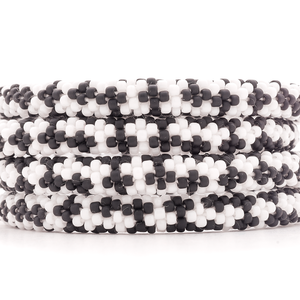 Handmade glass bead bracelet from Nepal, featuring a roll design. Also known as a beaded bracelet, seed bead bracelet, beach glass bracelet, or sea glass bracelet
