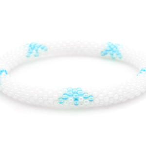 Handmade glass bead bracelet from Nepal, featuring a roll design. Also known as a beaded bracelet, seed bead bracelet, beach glass bracelet, or sea glass bracelet