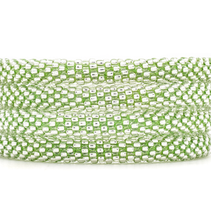 Handmade glass bead bracelet from Nepal, featuring a roll design. Also known as a beaded bracelet, seed bead bracelet, beach glass bracelet, or sea glass bracelet