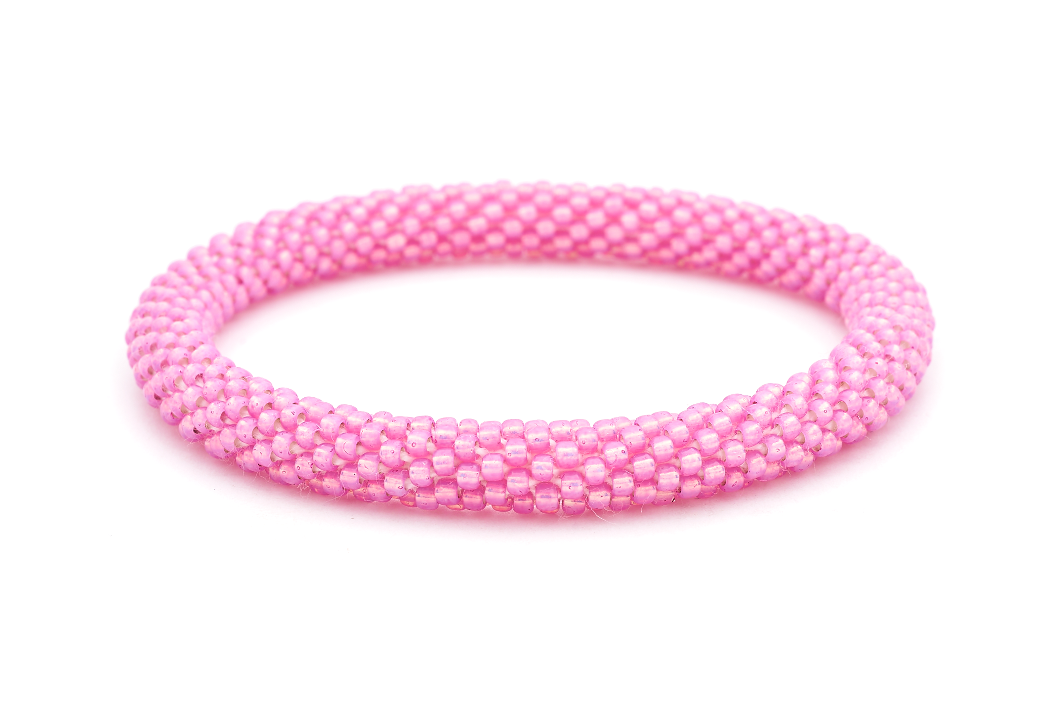Handmade glass bead bracelet from Nepal, featuring a roll design. Also known as a beaded bracelet, seed bead bracelet, beach glass bracelet, or sea glass bracelet