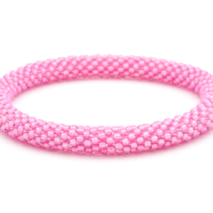 Handmade glass bead bracelet from Nepal, featuring a roll design. Also known as a beaded bracelet, seed bead bracelet, beach glass bracelet, or sea glass bracelet