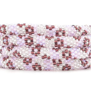 Handmade glass bead bracelet from Nepal, featuring a roll design. Also known as a beaded bracelet, seed bead bracelet, beach glass bracelet, or sea glass bracelet