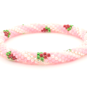 Handmade glass bead bracelet from Nepal, featuring a roll design. Also known as a beaded bracelet, seed bead bracelet, beach glass bracelet, or sea glass bracelet